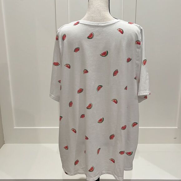 Lane Bryant Perfect Sleeve Watermelon Print SS T-shirt - Picture 3 of 6